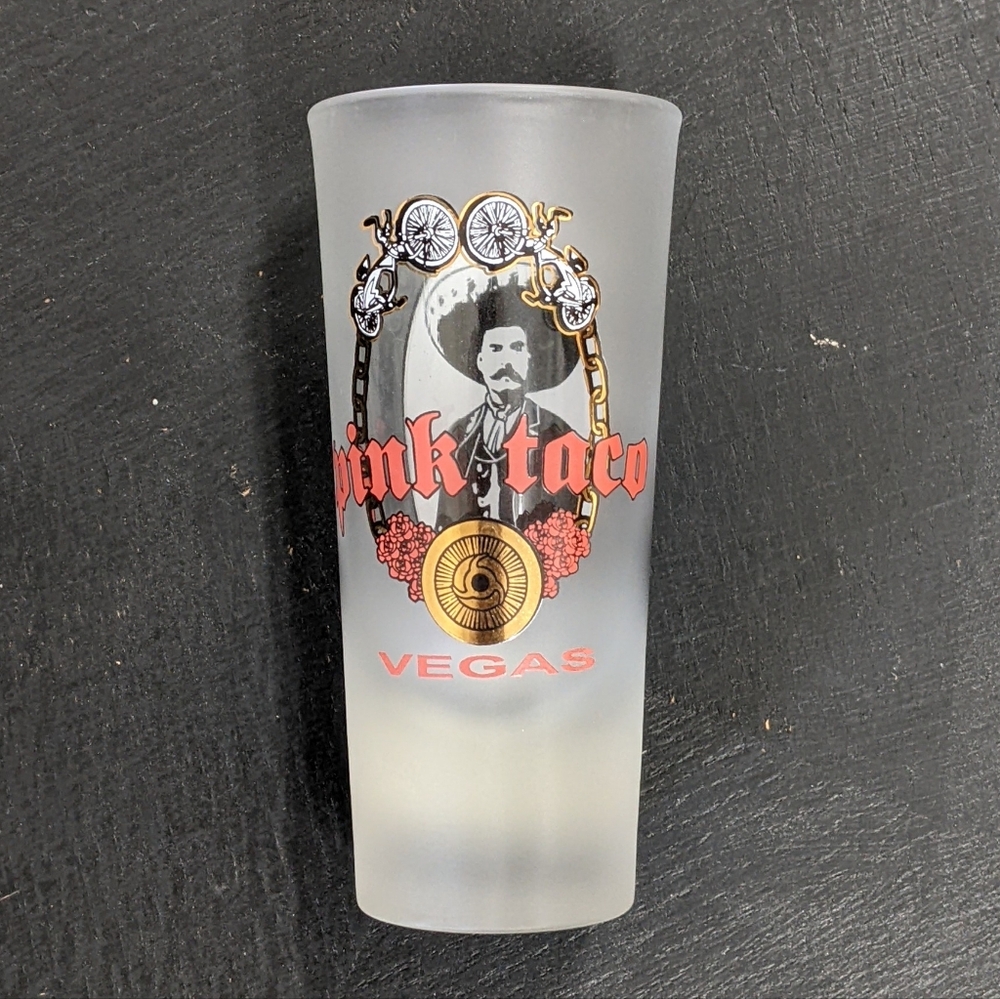 Pink Taco Vegas Frosted Cocktail Glass